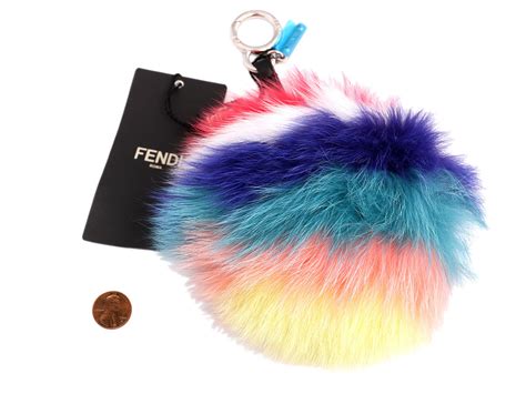 fendi pom pom keychain replica|genuine fendi keychain.